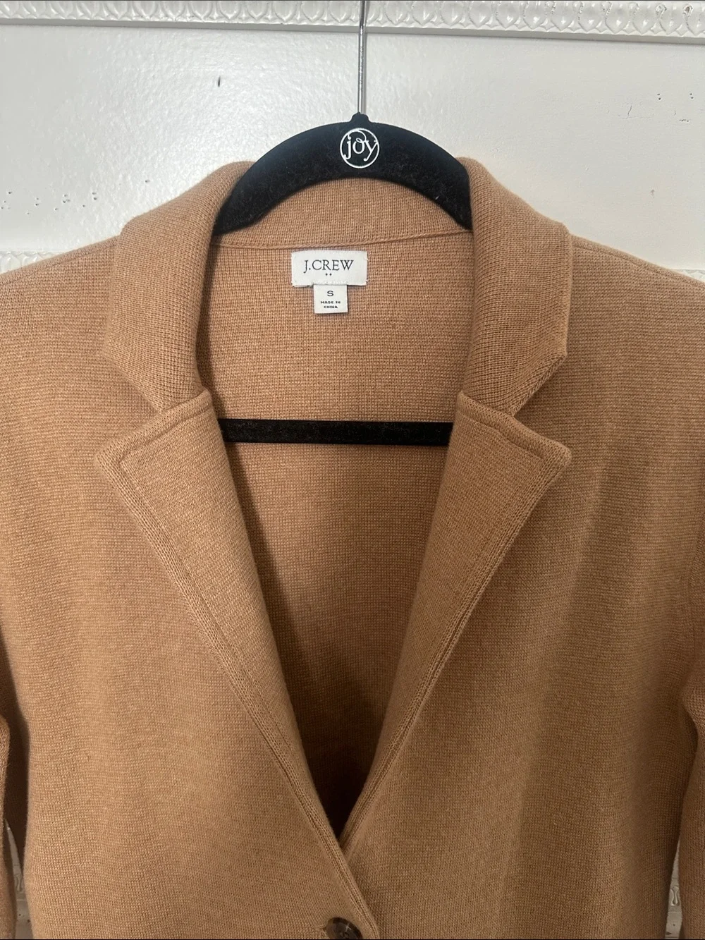 J. Crew Camel Single-Breasted Wool-Blend Blazer